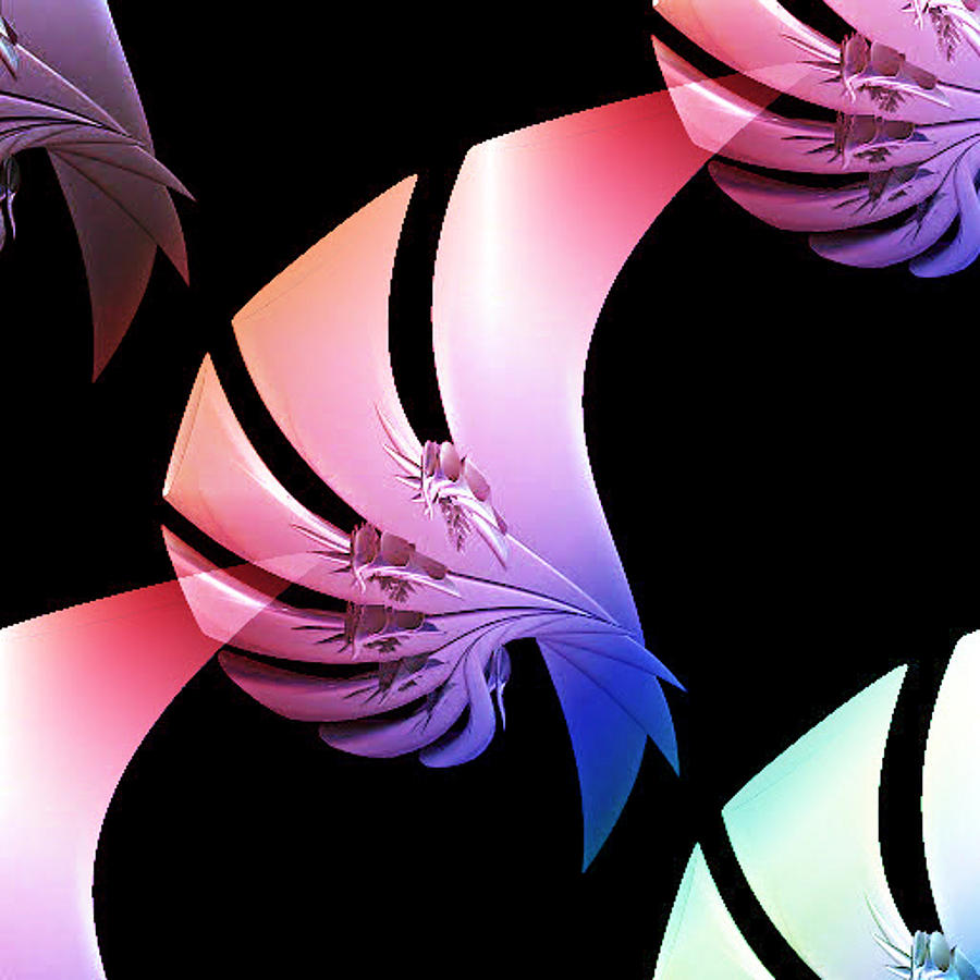 Abstract Digital Art - Daggers  by Michael Hickey