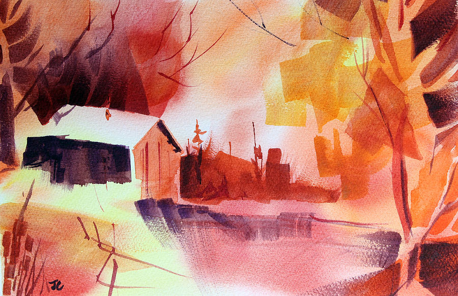Abstract Landscape Painting - Dagmars Farm No. 1 by Josh Chilton Abstract Landscape Painting - Dagmars Farm No. 1 by Josh Chilton