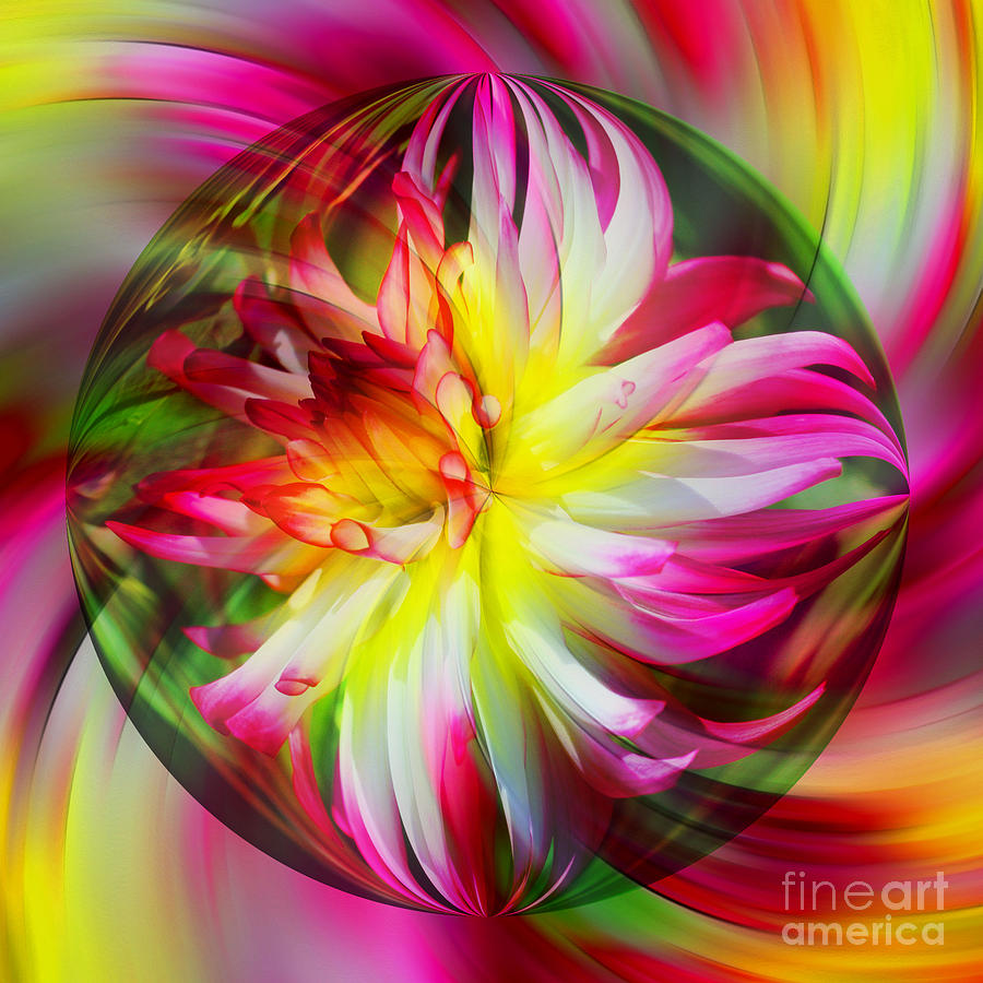 Dahlia Flower Energy Digital Art by Smilin Eyes Treasures