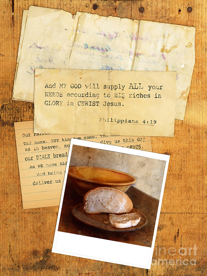 Daily Bread Photo and Verse Photograph by Jill Battaglia