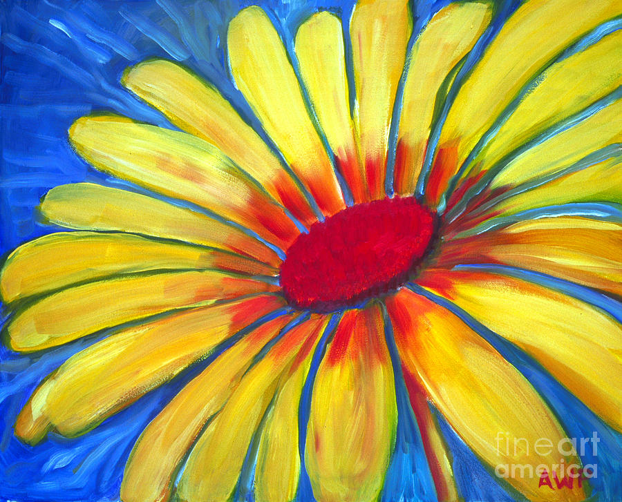 Daisy Painting by Audrey Peaty