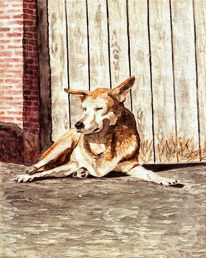 Dog Painting - Daisy Dog by Wendy McKennon