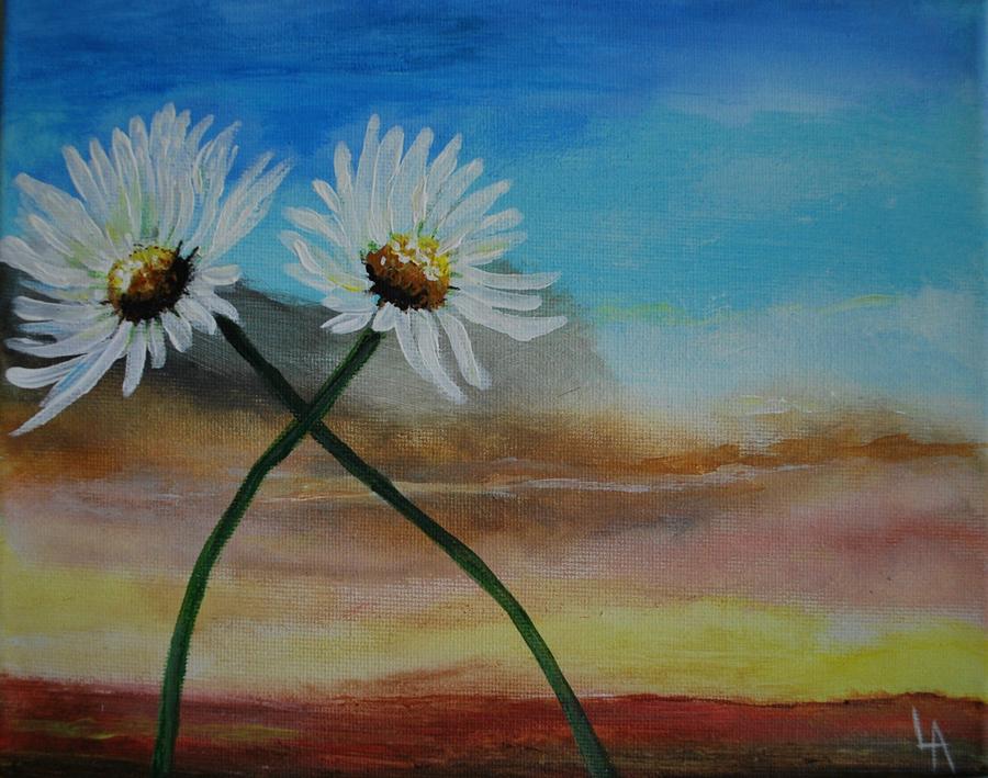 Daisy Mates Painting by Leslie Allen