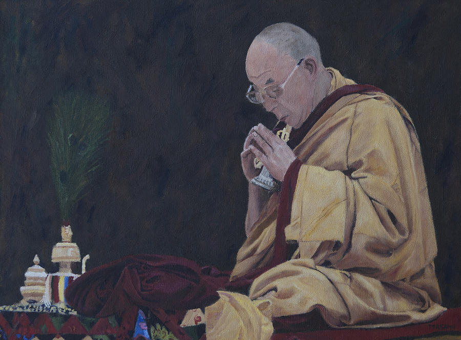 Dalai Lama Painting by Masami Iida
