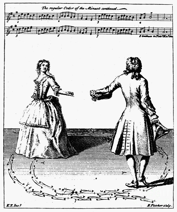 Dance: Minuet, 1735 Photograph by Granger