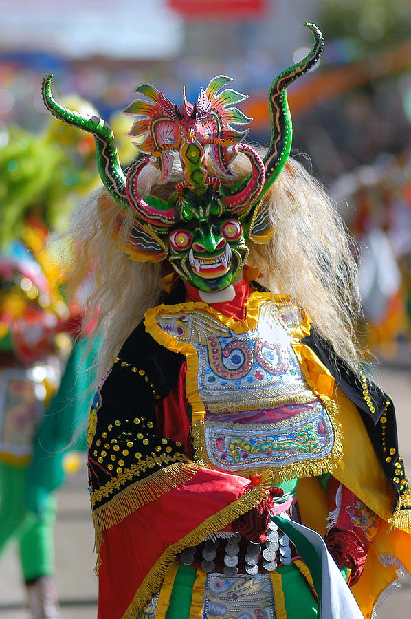 Dance Photograph - dance of the devil. Carnival of Oruro. Republic of Bolivia. by Eric Bauer
