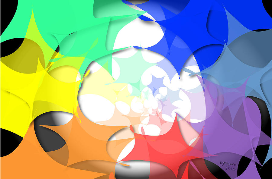 Colorful Digital Art - Dance of Unity by Bryna La