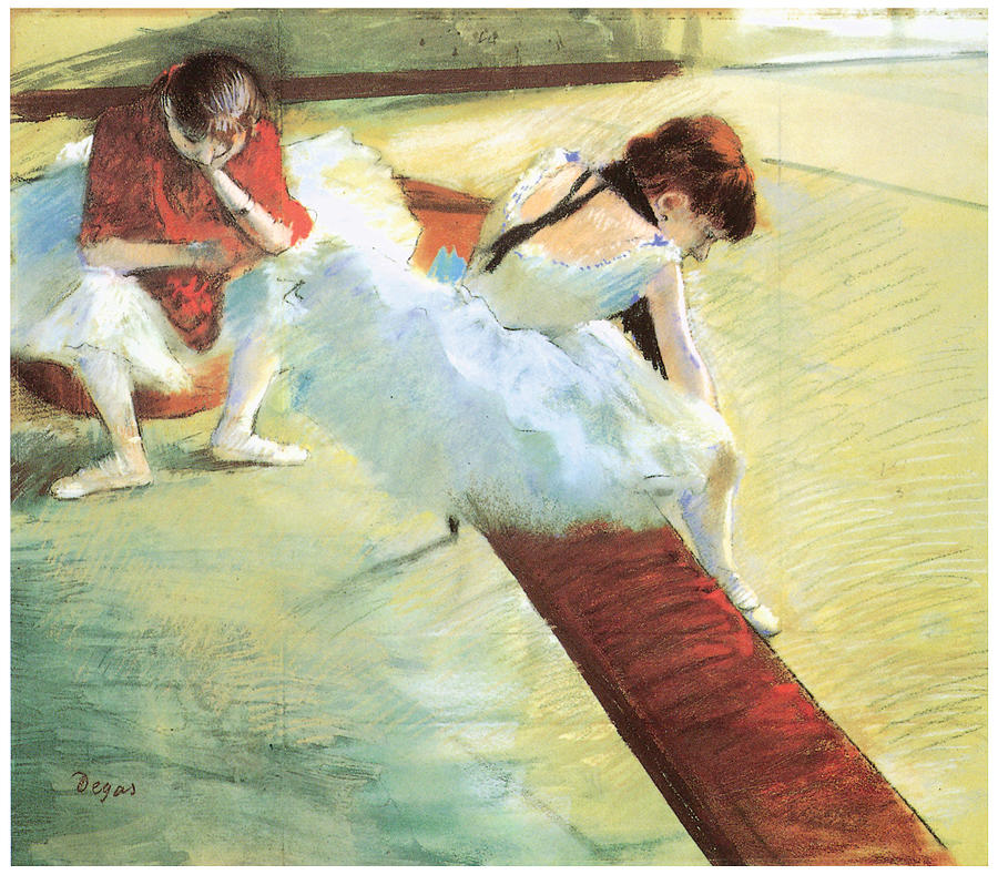 Dancers Resting Pastel by Edgar Degas - Fine Art America