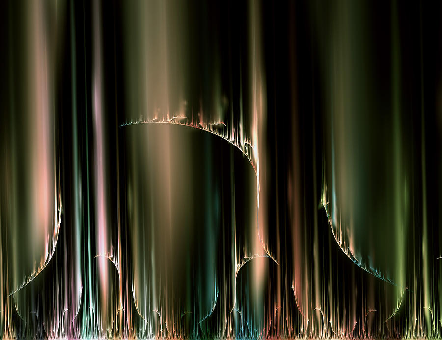Dancing Auroras Curtains in the Sky Digital Art by Richard Ortolano