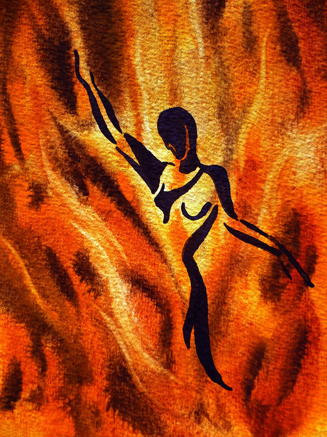 Dancing Fire VII Painting by Irina Sztukowski