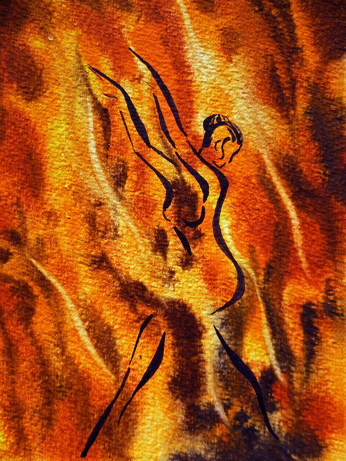 Dancing Fire VIII Painting by Irina Sztukowski