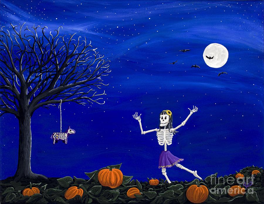 Fall Painting - Dancing in the Pumpkin Patch  by Kerri Sewolt