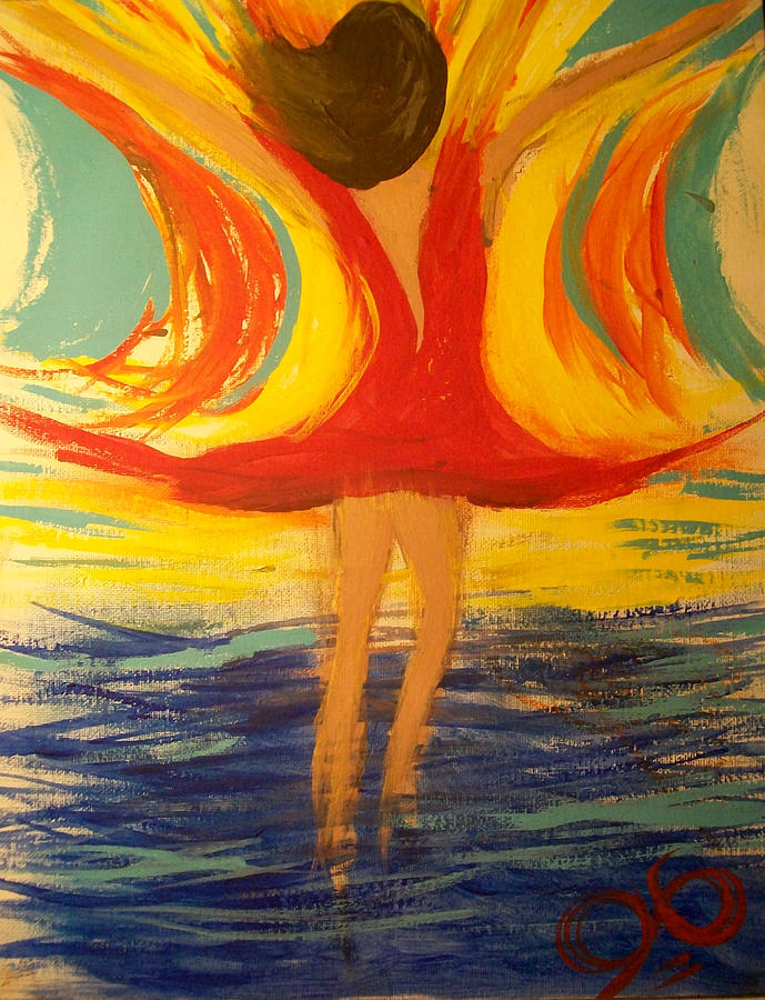 Dancing on the Water Painting by Laurette Escobar