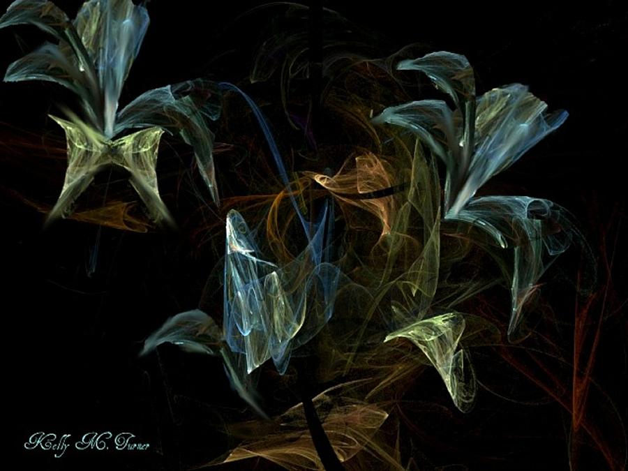 Dancing Orchids Digital Art by Kelly M Turner