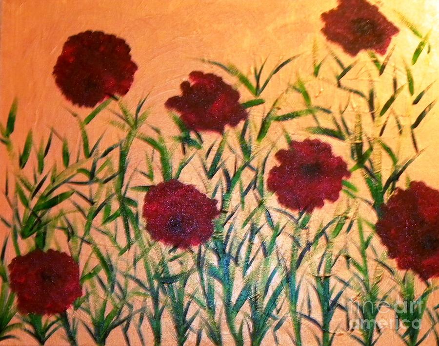 Dancing Poppies Painting by Etta Harris