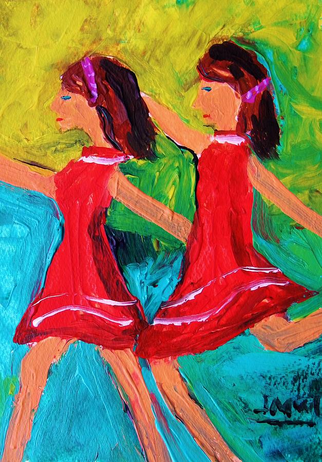 Dancing Twins Painting by John Williams