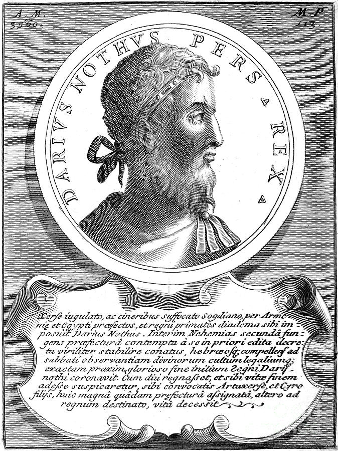 Portrait Photograph - DARIUS II (d. 404 B.C.) by Granger