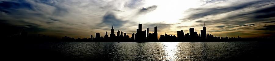 Dark Chicago Skyline Photograph by Scott Wood
