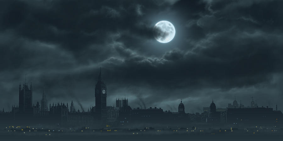 Background Digital Art - Dark London by Javier Martinez