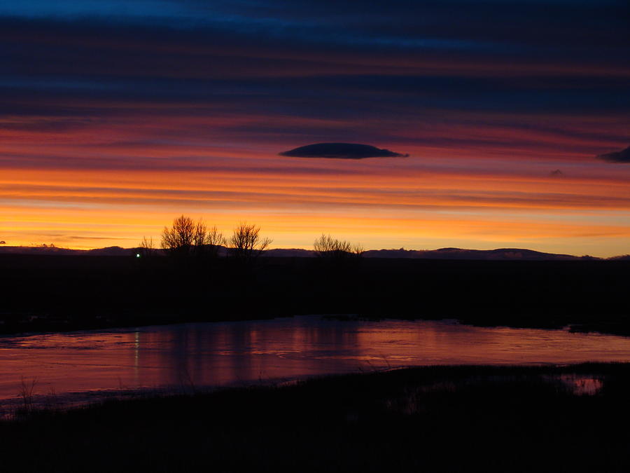 Sunset Photograph - Dark Reflections 2 by Sandi Owens