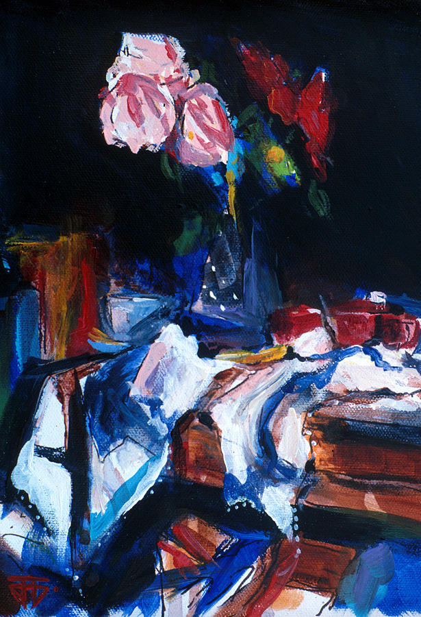 Dark Rose Painting by John Gholson