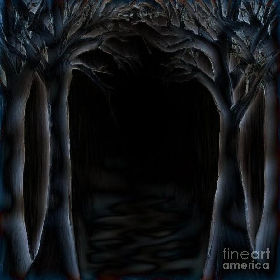 Tree Painting - Dark Woods by Kristina Sale