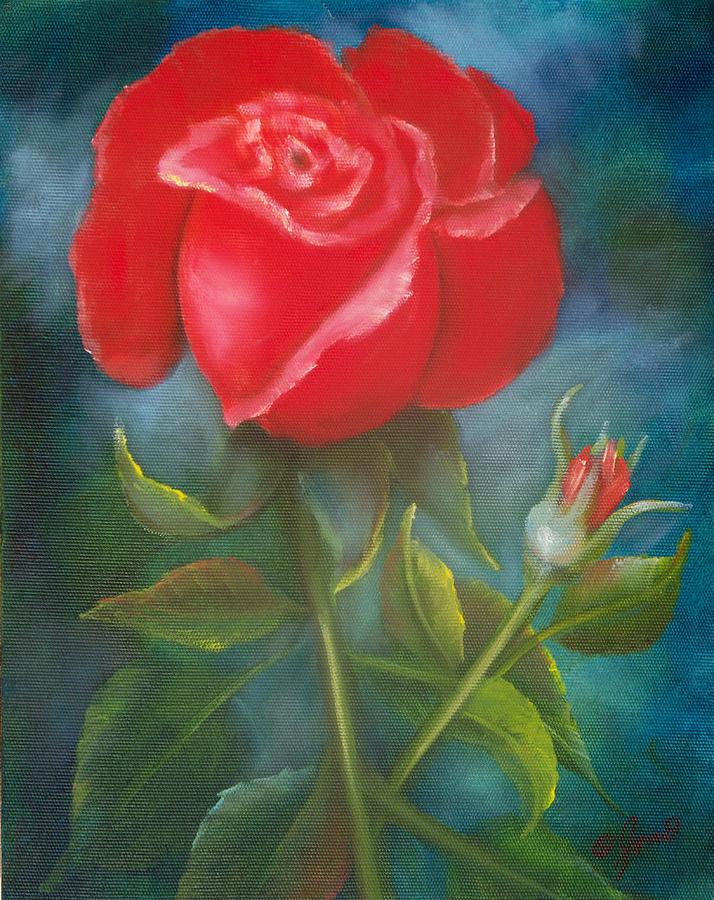 Darling Rose Painting by Joni McPherson