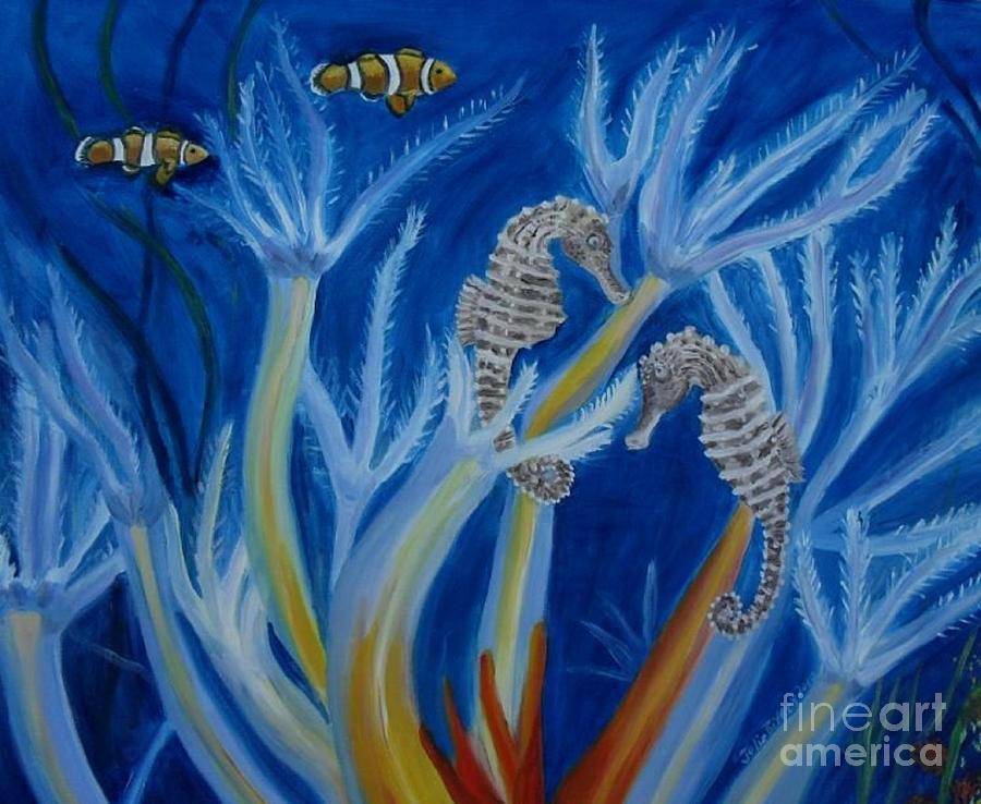 Date Night on the Reef Painting by Julie Brugh Riffey
