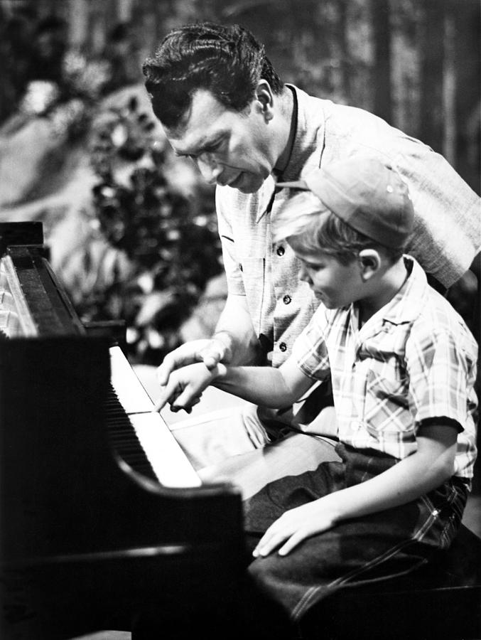 Dave Brubeck And Teaching His Son Photograph by Everett