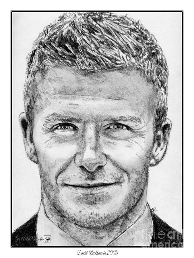 David Beckham in 2009 Drawing by J McCombie