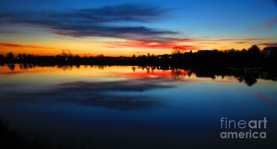 Dawn at the lake Photograph by Rrrose Pix
