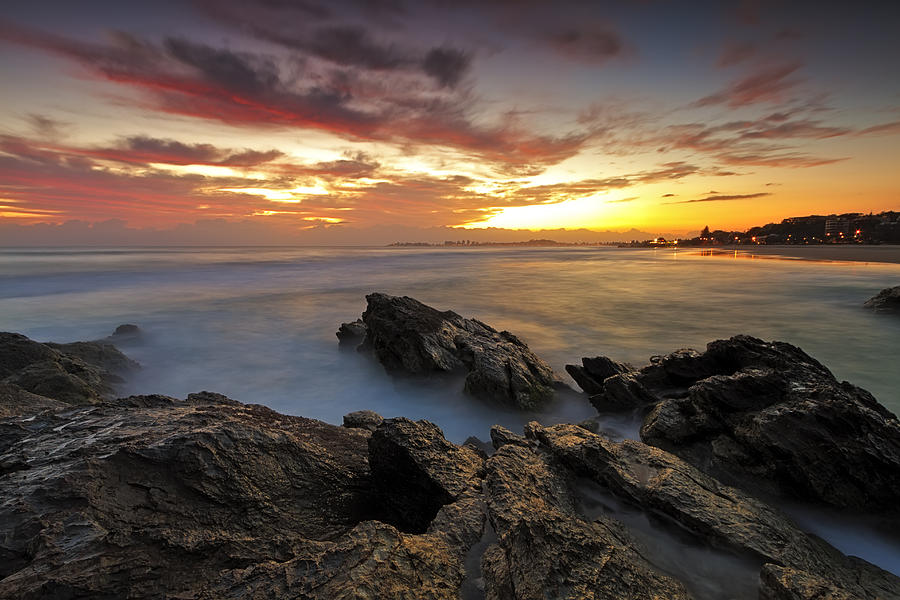 Dawn at the Rocks Photograph by Mark Lucey