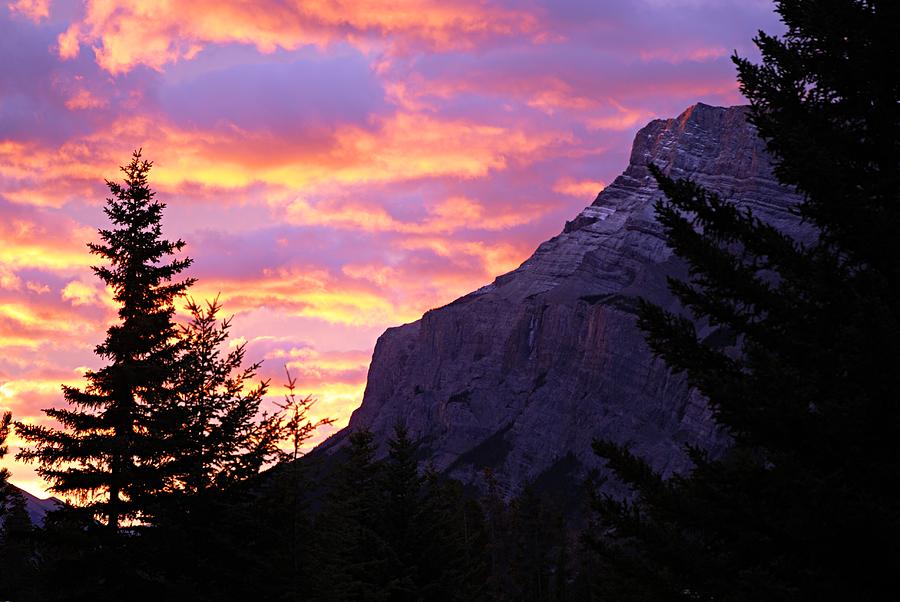 Dawn at Tunnel Mountain Photograph by Larry Ricker