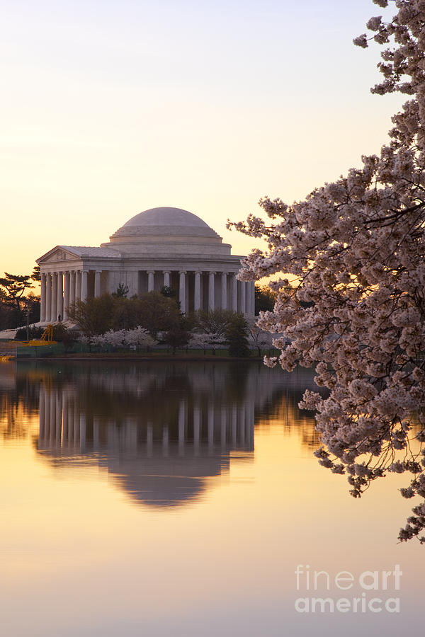 Dawn over the Jefferson Memorial Photograph by Brian Jannsen