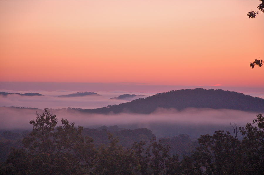 Nature Photograph - Dawn Over The Ozarks by Larry Bodinson