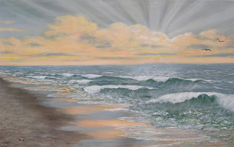 Dawn Surf Painting by Kathleen McDermott