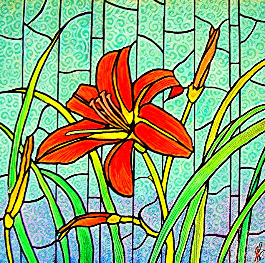 Day Lily Painting by Jim Harris
