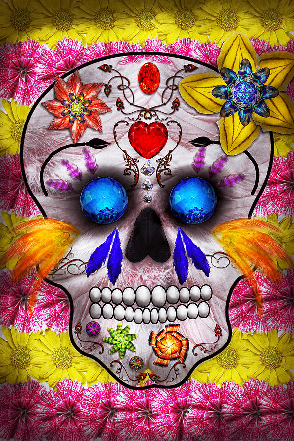 Day of the Dead - Death Mask Photograph by Mike Savad