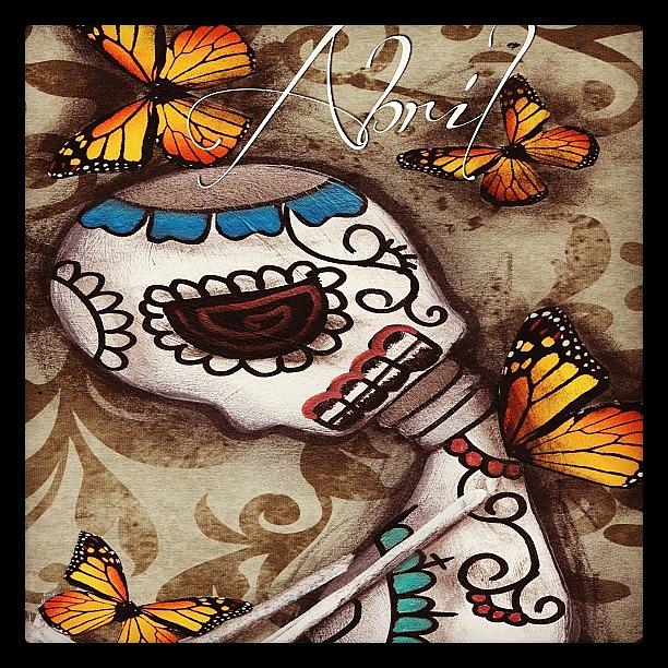 Instagram Photograph - Day Of The Dead Art #abrilandrade by Abril Andrade