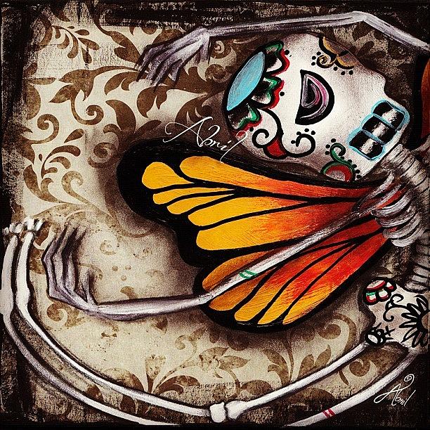 Instagram Photograph - Day Of The Dead Butterfly By by Abril Andrade