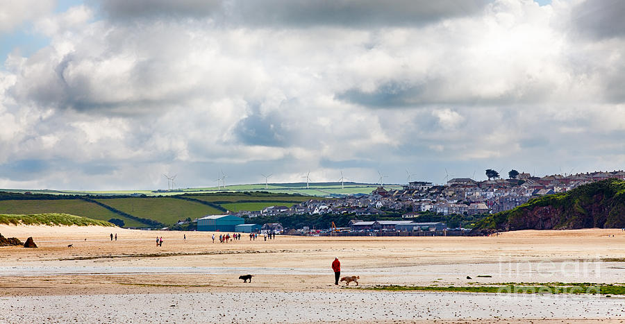 Daymer bay beach landscape in Cornwall UK Photograph by Simon Bratt