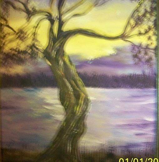 Dead Tree Painting by Patricia Campbell