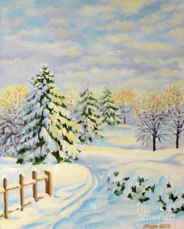 December Morning Painting by Inese Poga