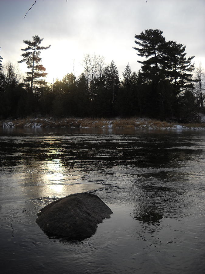 December Morning River Ice Photograph by Kent Lorentzen