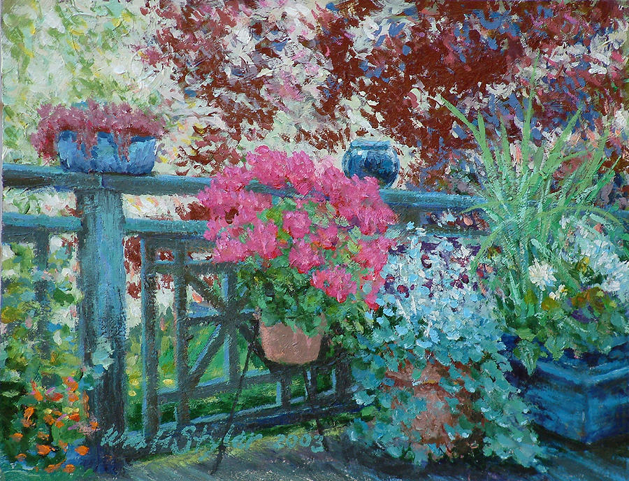 Deck In Shade Painting by Bill Styler - Fine Art America