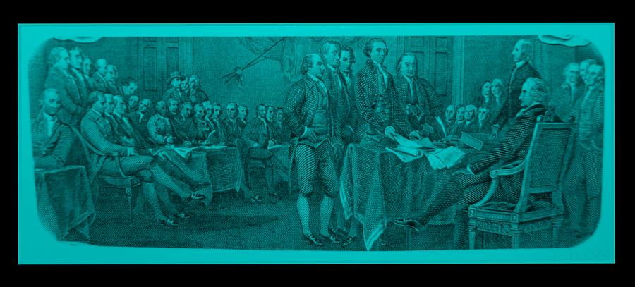 Declaration Of Independence In Turquois Photograph