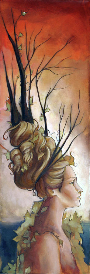 Tree Painting - Deco On Her Mind  by Jacqueline Hudson