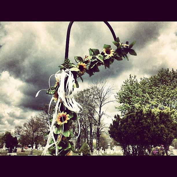 Sunflower Photograph - #decorative #decoration #cemetery by Kayla St Pierre