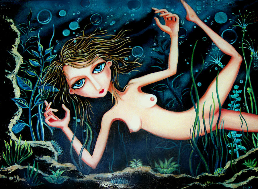 Deep Pond Dreaming Painting by Leanne Wilkes