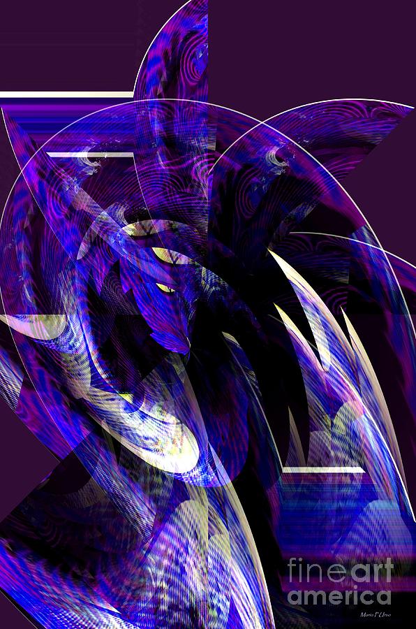 Deep Purple Abstract Digital Art by Maria Urso